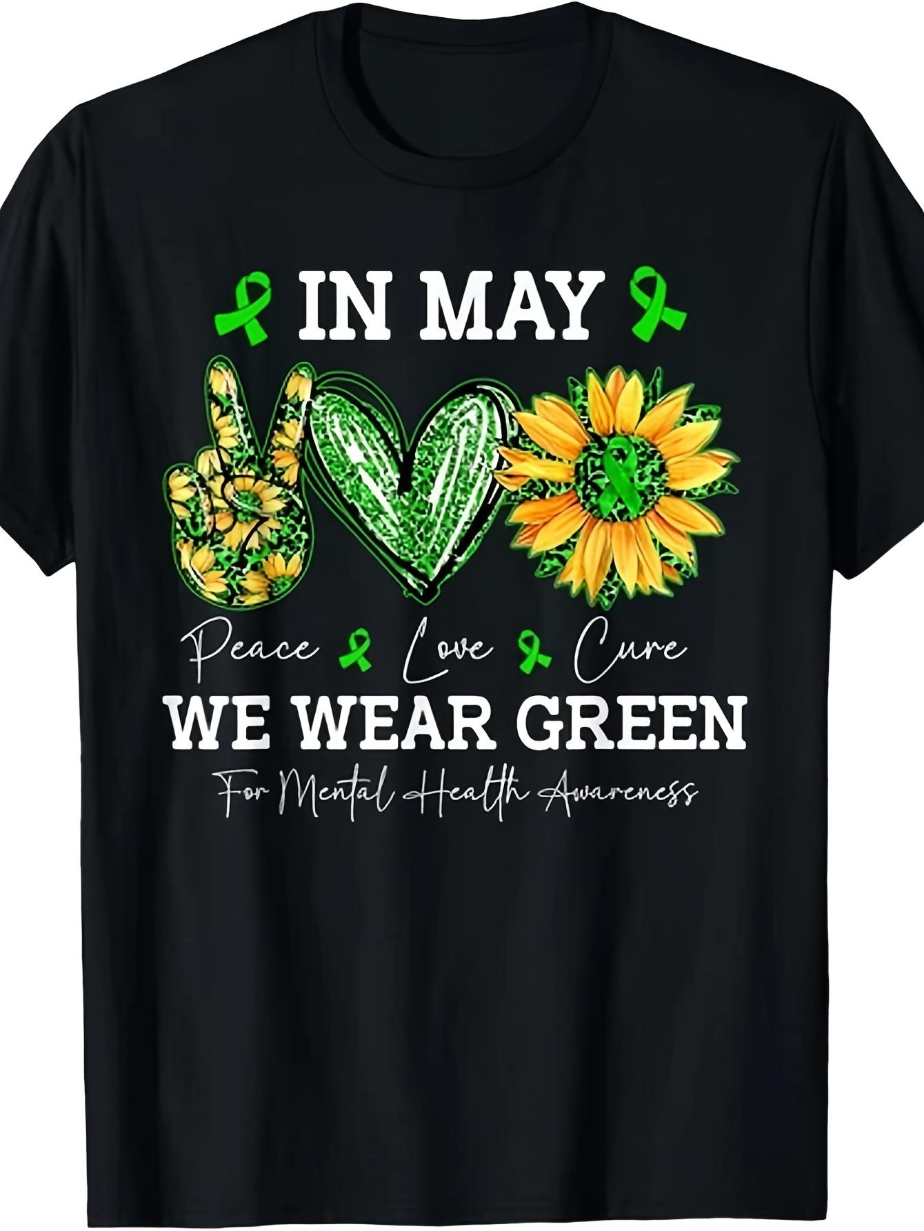 In May We Wear Green Mental Health Awareness Peace Love Cure T ShirtSame Style 2026 Summer Shirt Sleeved Printed T Shirt 180G 5XL різнокольоровий
In May We Wear Green Mental Health Awareness Peace Love Cure T ShirtSame Style 2026 Summer Shirt Sleeved Printed T Shirt 180G 5XL різнокольоровий