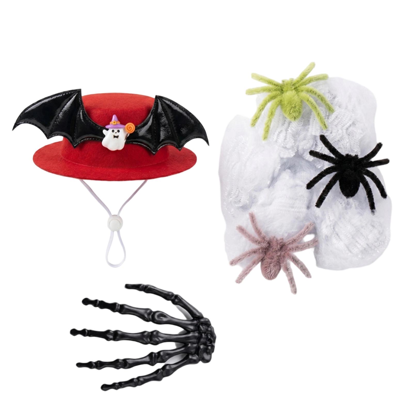 Halloween DIY Spider Web Hat Set Includes Bat Hat Skeleton Hand and Decorative Spider Web for Creative Costume Accessories One Size
Halloween DIY Spider Web Hat Set Includes Bat Hat Skeleton Hand and Decorative Spider Web for Creative Costume Accessories One Size