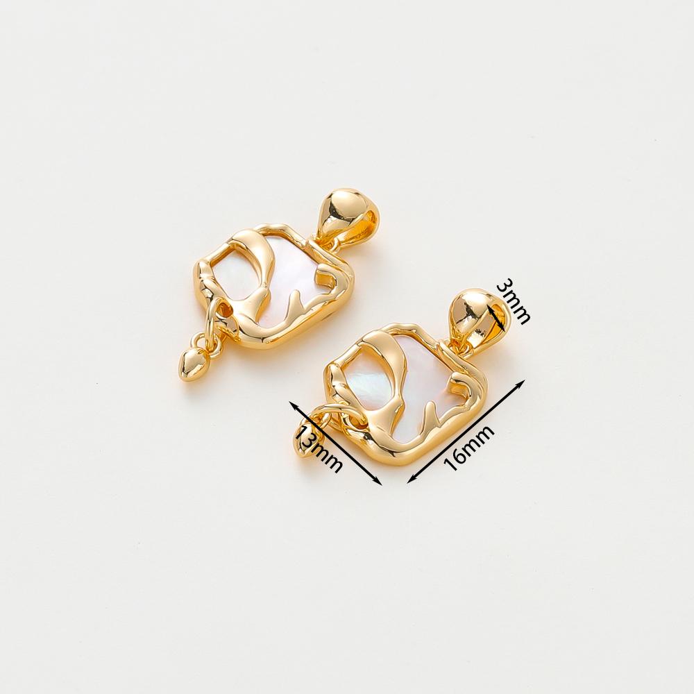 1pcs/lot 18K Gold Color Plated Double Pattern Square Shell Pendants Charm With Beads For DIY Jewelry Making Accessories
1pcs/lot 18K Gold Color Plated Double Pattern Square Shell Pendants Charm With Beads For DIY Jewelry Making Accessories