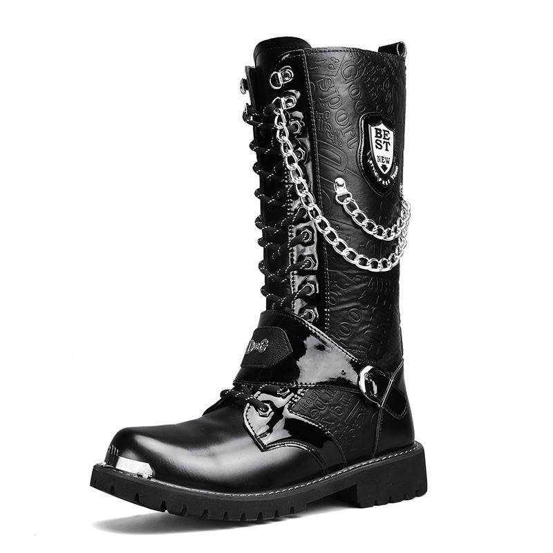 Мужские повседневные кожаные ботинки хай-топ больших размеров, весенне-осенние уличные мотоботы, удобные ботинки с цепью для защиты от столкновений 38
Мужские повседневные кожаные ботинки хай-топ больших размеров, весенне-осенние уличные мотоботы, удобные ботинки с цепью для защиты от столкновений 38