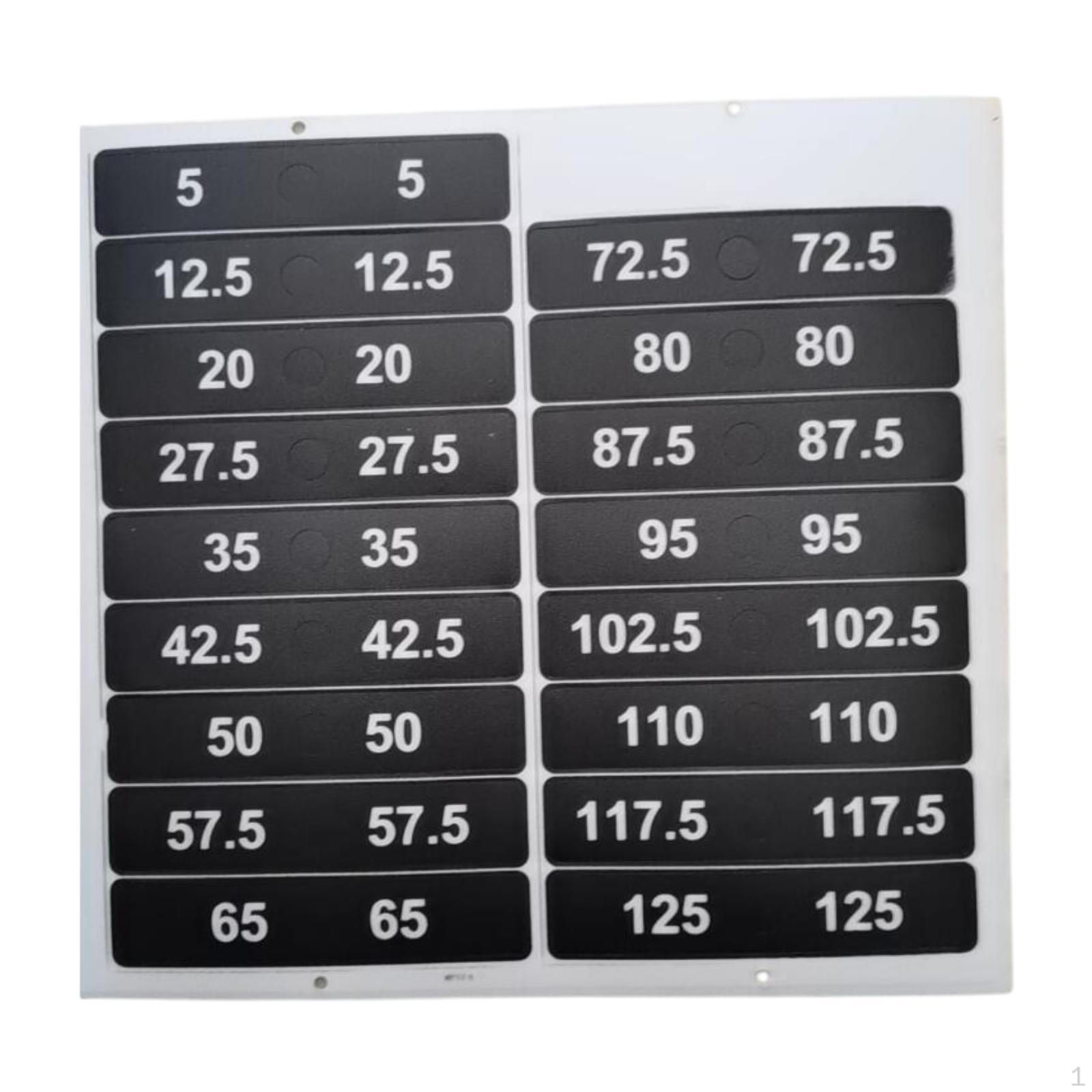 Weight Stack Labels, Tags, 5kg to 125kg for Identification Number Stickers,
Weight Stack Labels, Tags, 5kg to 125kg for Identification Number Stickers,