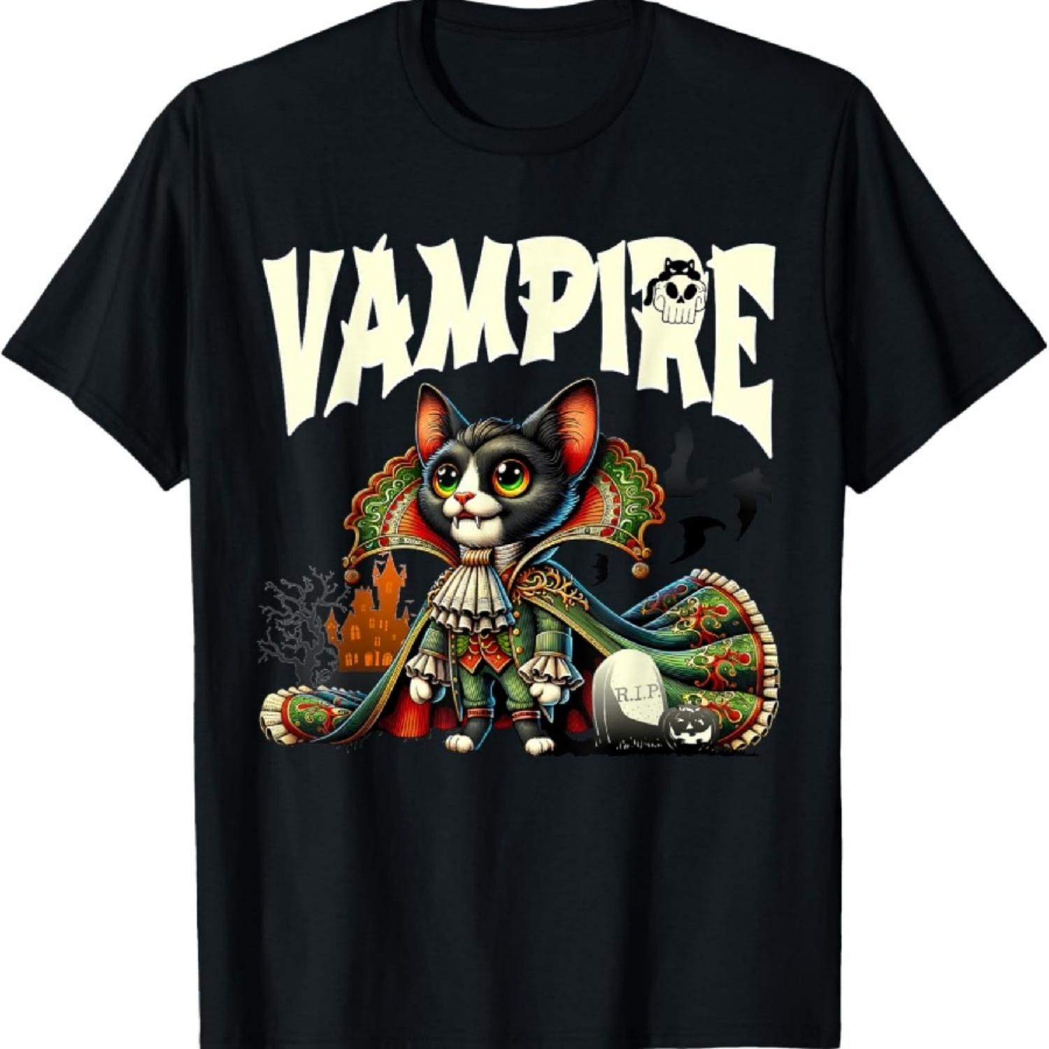 Cute Cat Vampire Halloween Dracula Feline T-Shirt S
Cute Cat Vampire Halloween Dracula Feline T-Shirt S