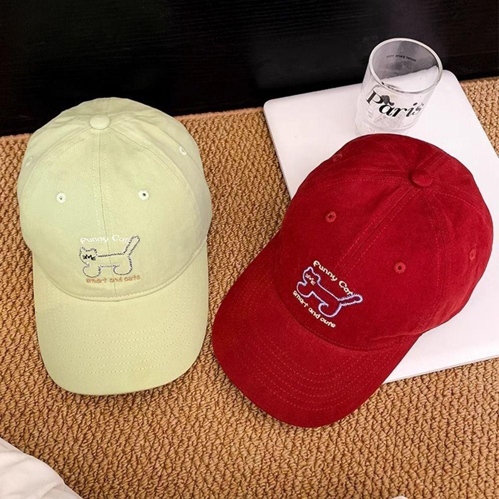 Korean Style Sunscreen Baseball Cap Adjustable Cotton Peaked Hat Cat Embroidered Cap Streetwear зелений
Korean Style Sunscreen Baseball Cap Adjustable Cotton Peaked Hat Cat Embroidered Cap Streetwear зелений