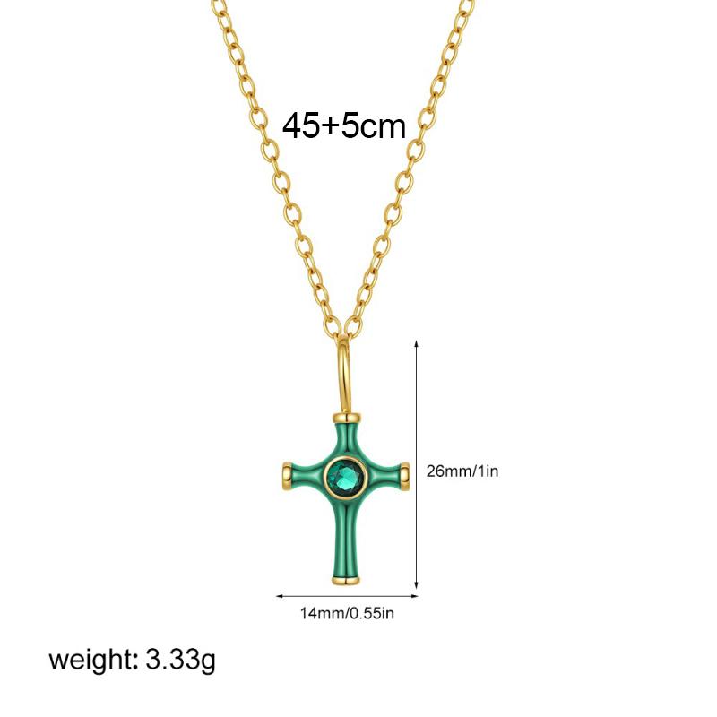 Oil Drop Enamel Cross Pendant Necklace Women Green Crystal Waterproof Gold Color Chain Collar Choker Birthday Gifts Chic Zircon зелёный
Oil Drop Enamel Cross Pendant Necklace Women Green Crystal Waterproof Gold Color Chain Collar Choker Birthday Gifts Chic Zircon зелёный