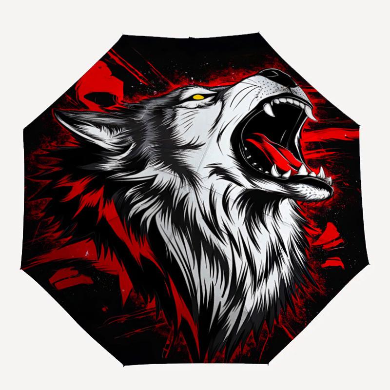 1pc Wolf Roar Fashionable Automatic Opening/Closing Folding Umbrella with 8 Bones, Windproof Portable, Daily Use068
1pc Wolf Roar Fashionable Automatic Opening/Closing Folding Umbrella with 8 Bones, Windproof Portable, Daily Use068