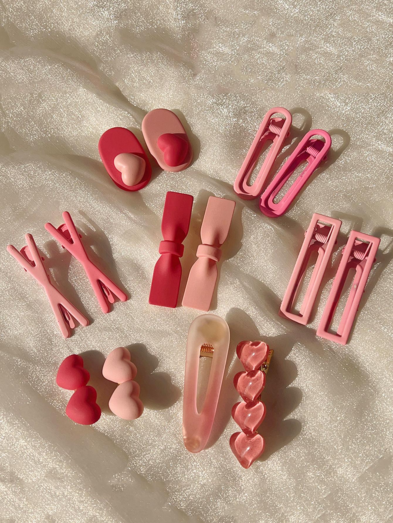 14Pcs Fashion Y2K Sweet Heart Pink Hair Clips Barrette Hairpins For Women Girls Party Hair Accessories
14Pcs Fashion Y2K Sweet Heart Pink Hair Clips Barrette Hairpins For Women Girls Party Hair Accessories