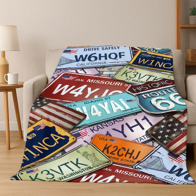 Retro Route66 America Mother Road Sign Flannel Blanket Soft Warm Throw Blanket for Bedroom Living Room Bed Travel Camping Picnic 75x90cm
Retro Route66 America Mother Road Sign Flannel Blanket Soft Warm Throw Blanket for Bedroom Living Room Bed Travel Camping Picnic 75x90cm