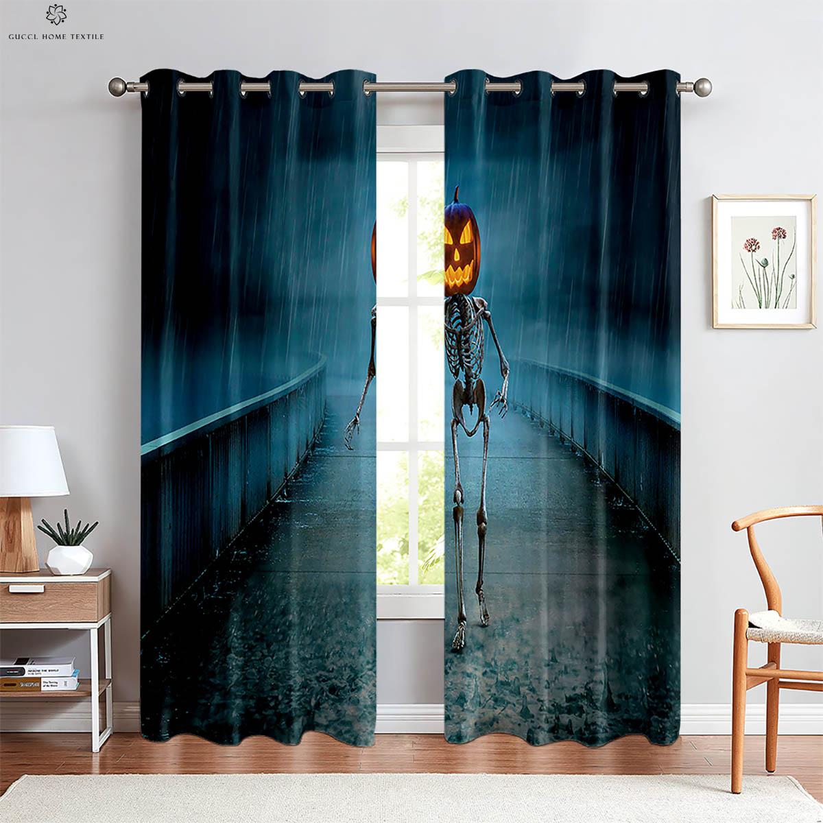 Cartoon Print Drapes and Horror Skull and Pumpkin and Bed Room and Living Room and Restaurant and Holiday Party and Ornamental and 2 Pcs W50xH130(CM)x2PCS&Grommet Top
Cartoon Print Drapes and Horror Skull and Pumpkin and Bed Room and Living Room and Restaurant and Holiday Party and Ornamental and 2 Pcs W50xH130(CM)x2PCS&Grommet Top