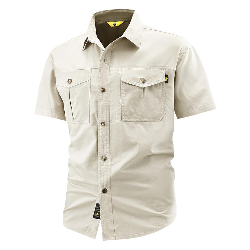 Mens Solid Color Turn Down Collar Double Pocket Casual Work Shirt Short Sleeve L білий
Mens Solid Color Turn Down Collar Double Pocket Casual Work Shirt Short Sleeve L білий