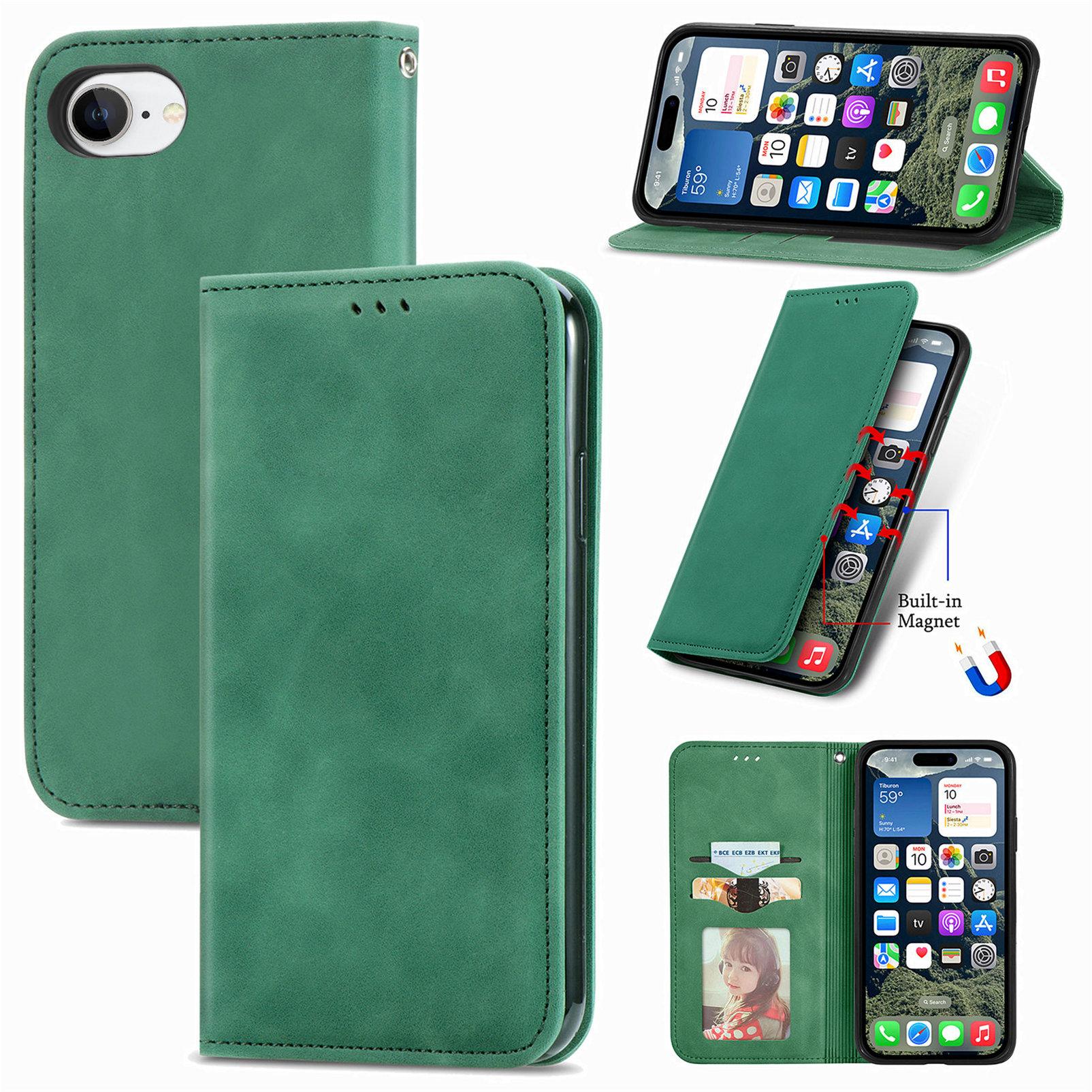 For iPhone 16e Leather Case with Card Holder Magnetic Absorption Phone Cover Green
For iPhone 16e Leather Case with Card Holder Magnetic Absorption Phone Cover Green