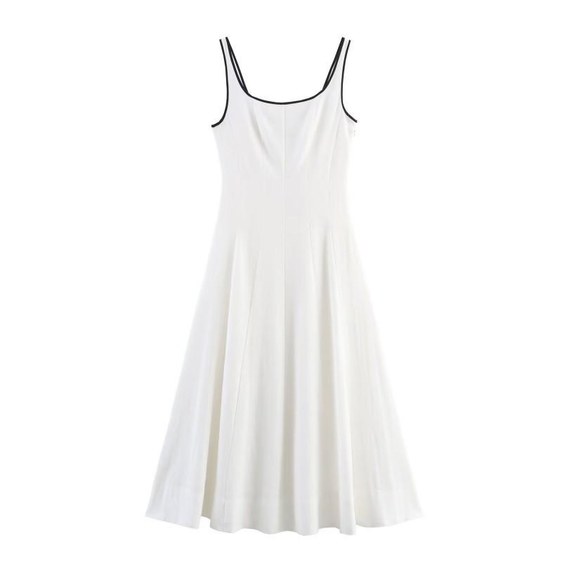European American Women s Clothing Summer Temperament Square Collar Long Strap Dress XS белый
European American Women s Clothing Summer Temperament Square Collar Long Strap Dress XS белый