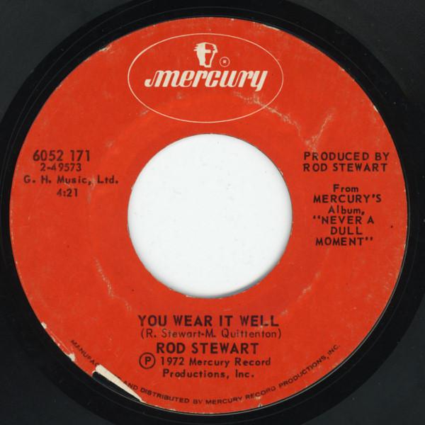 7inch Record ROD STEWART - You Wear It Well / Lost Paraguayos 6052171 Mercury 1972 UK Rock Used
7inch Record ROD STEWART - You Wear It Well / Lost Paraguayos 6052171 Mercury 1972 UK Rock Used