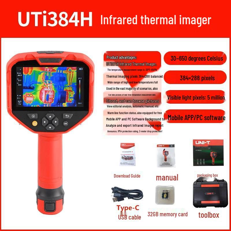 UNI-T UTi384H HD Infrared Thermal Camera 384x288 - High-Resolution Industrial Temperature Measurement Instrument
UNI-T UTi384H HD Infrared Thermal Camera 384x288 - High-Resolution Industrial Temperature Measurement Instrument