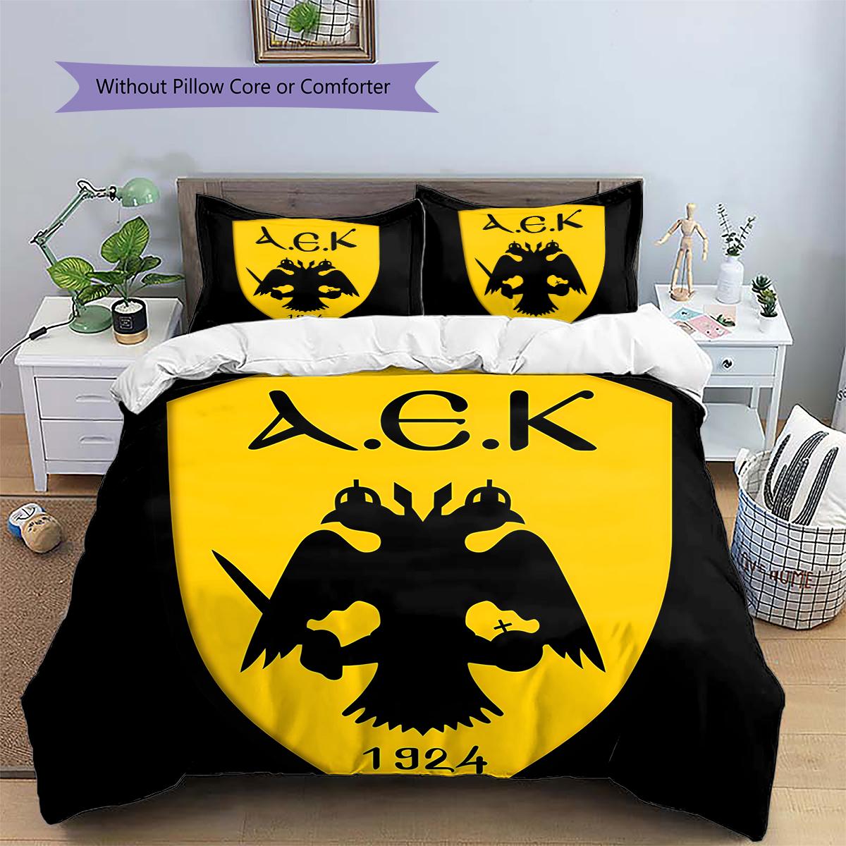AEK Athens Football Club LogoPattern Bedding,Quilt Set Quilt Cover Pillowcase Home Birthday Gift (1 * duvet cover + 2 * pillowcase, without core) 135x200cm
AEK Athens Football Club LogoPattern Bedding,Quilt Set Quilt Cover Pillowcase Home Birthday Gift (1 * duvet cover + 2 * pillowcase, without core) 135x200cm
