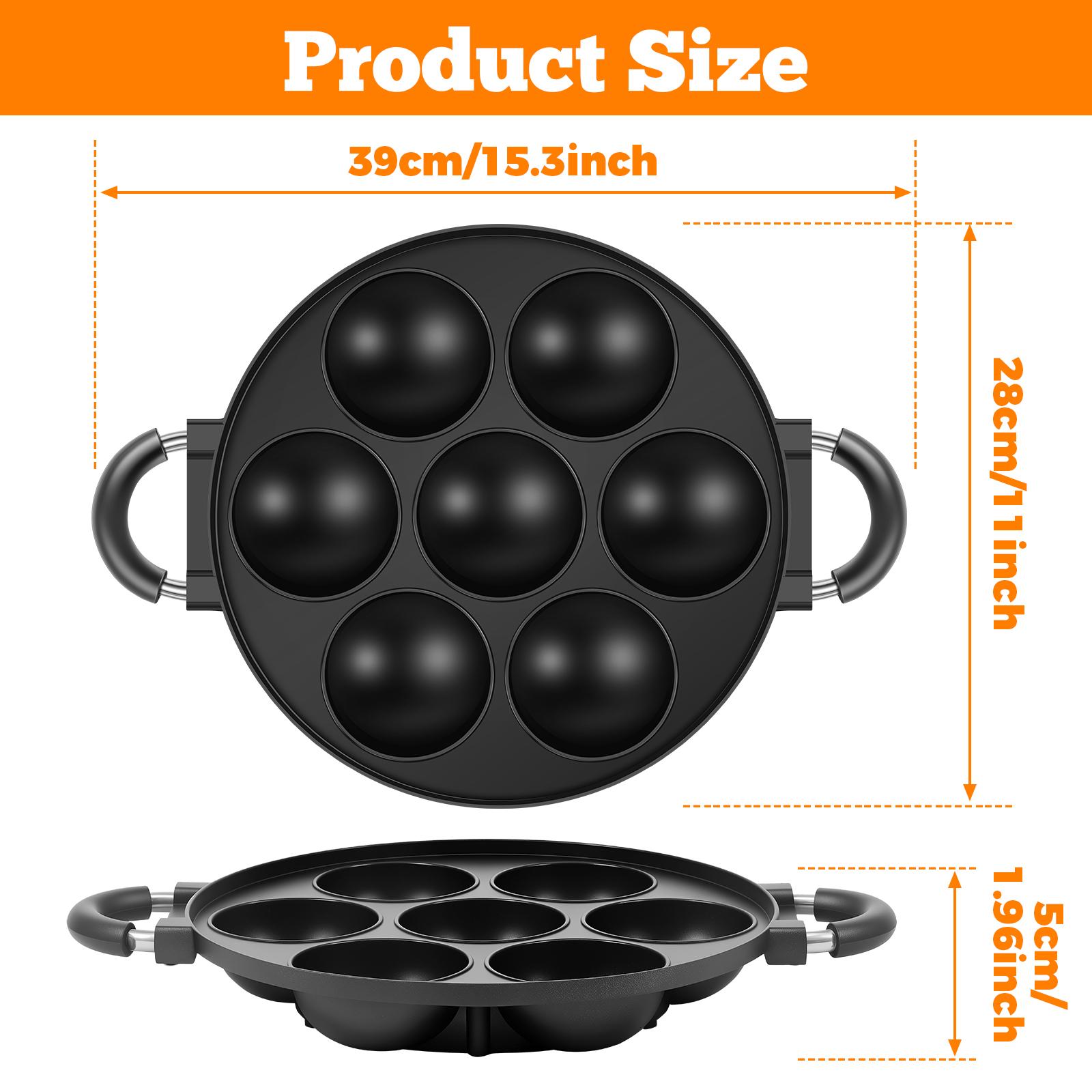 7/16Hole Cooking Cake Pan Cast Iron Omelette Pan Takoyaki Cooker Pot Breakfast Egg Cooker Cake Mold Kitchen Cookware Kitchenware
7/16Hole Cooking Cake Pan Cast Iron Omelette Pan Takoyaki Cooker Pot Breakfast Egg Cooker Cake Mold Kitchen Cookware Kitchenware