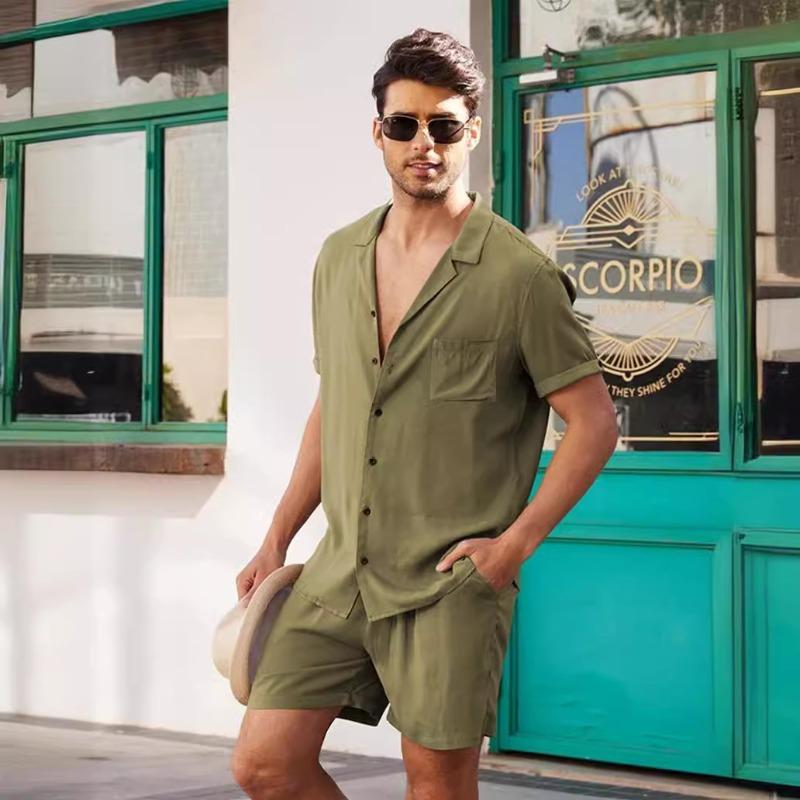 Комплект из льняной рубашки с коротким рукавом, льняной летний свободный повседневный кардиган из хлопка и льна, рубашка и шорты, мужские XXXL армия зеленый
Комплект из льняной рубашки с коротким рукавом, льняной летний свободный повседневный кардиган из хлопка и льна, рубашка и шорты, мужские XXXL армия зеленый
