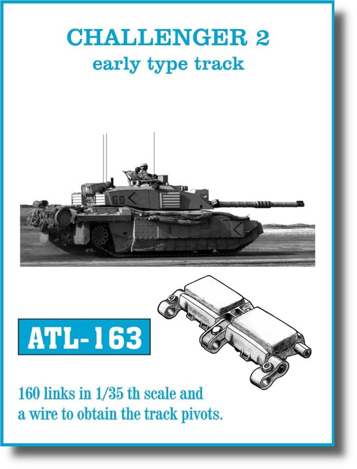 Friul Model Metal Movable Track Series Challenger 2 Пластиковые детали для модели 1/35 ATL-163
Friul Model Metal Movable Track Series Challenger 2 Пластиковые детали для модели 1/35 ATL-163