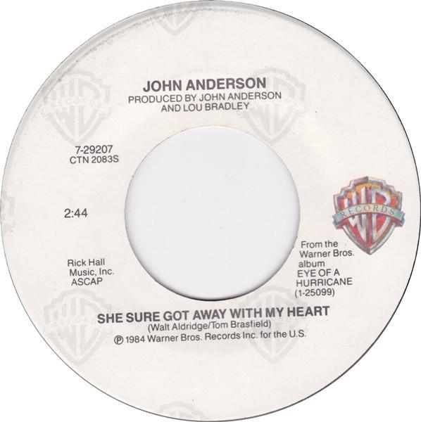 7inch Record JOHN ANDERSON - She Sure Got Away With My Heart 729207 Warner Bros. Re 1984 US Folk Used
7inch Record JOHN ANDERSON - She Sure Got Away With My Heart 729207 Warner Bros. Re 1984 US Folk Used