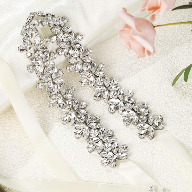 Diamond-studded bridal belt - ultra sparkling alloy rhinestone waist sash - silk satin adhesive waist accessory
Diamond-studded bridal belt - ultra sparkling alloy rhinestone waist sash - silk satin adhesive waist accessory