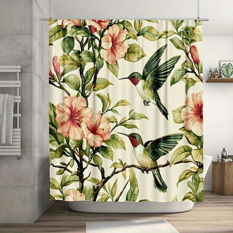 1Pc Shower Curtain - Tropical Hummingbirds & Hibiscus, 71X71 Inch, Polyester, 12 Hooks, Hand Wash, Summer Home Accessory W60H190(CM)-1 Pcs
1Pc Shower Curtain - Tropical Hummingbirds & Hibiscus, 71X71 Inch, Polyester, 12 Hooks, Hand Wash, Summer Home Accessory W60H190(CM)-1 Pcs
