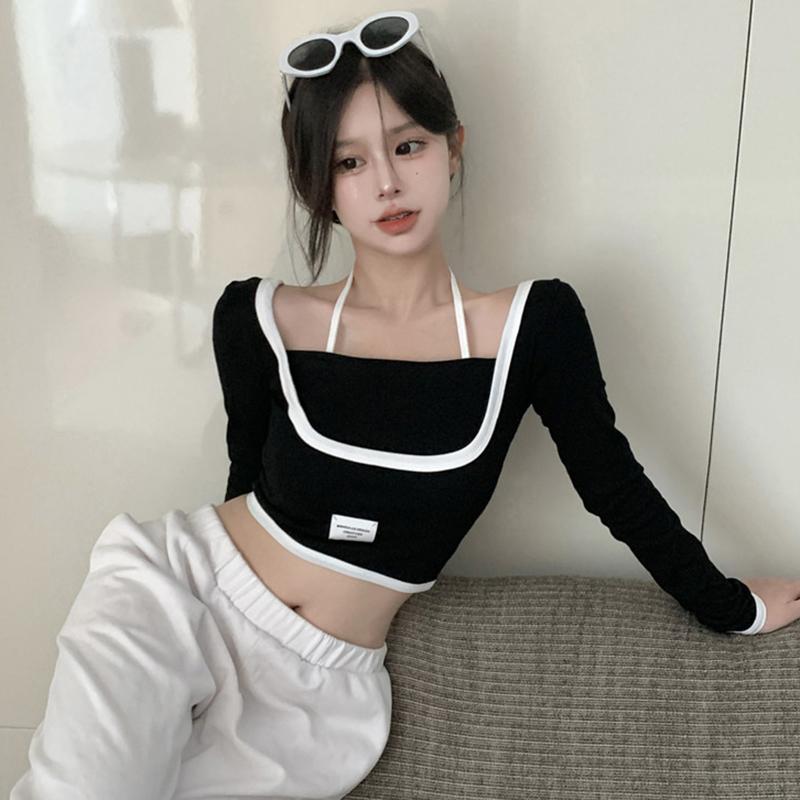 Women s Tops Halter Slim Sweet Long Sleeves Sweater One Size
Women s Tops Halter Slim Sweet Long Sleeves Sweater One Size