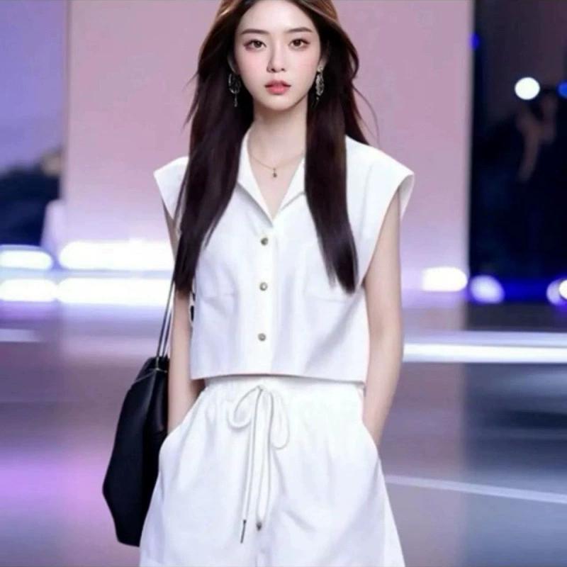 Fashion Suit Women s Summer New Foreign-style V-neck Short-sleeved Wide-leg Pants Temperament Age-reducing Two-piece Set Trendy 3XL білий
Fashion Suit Women s Summer New Foreign-style V-neck Short-sleeved Wide-leg Pants Temperament Age-reducing Two-piece Set Trendy 3XL білий
