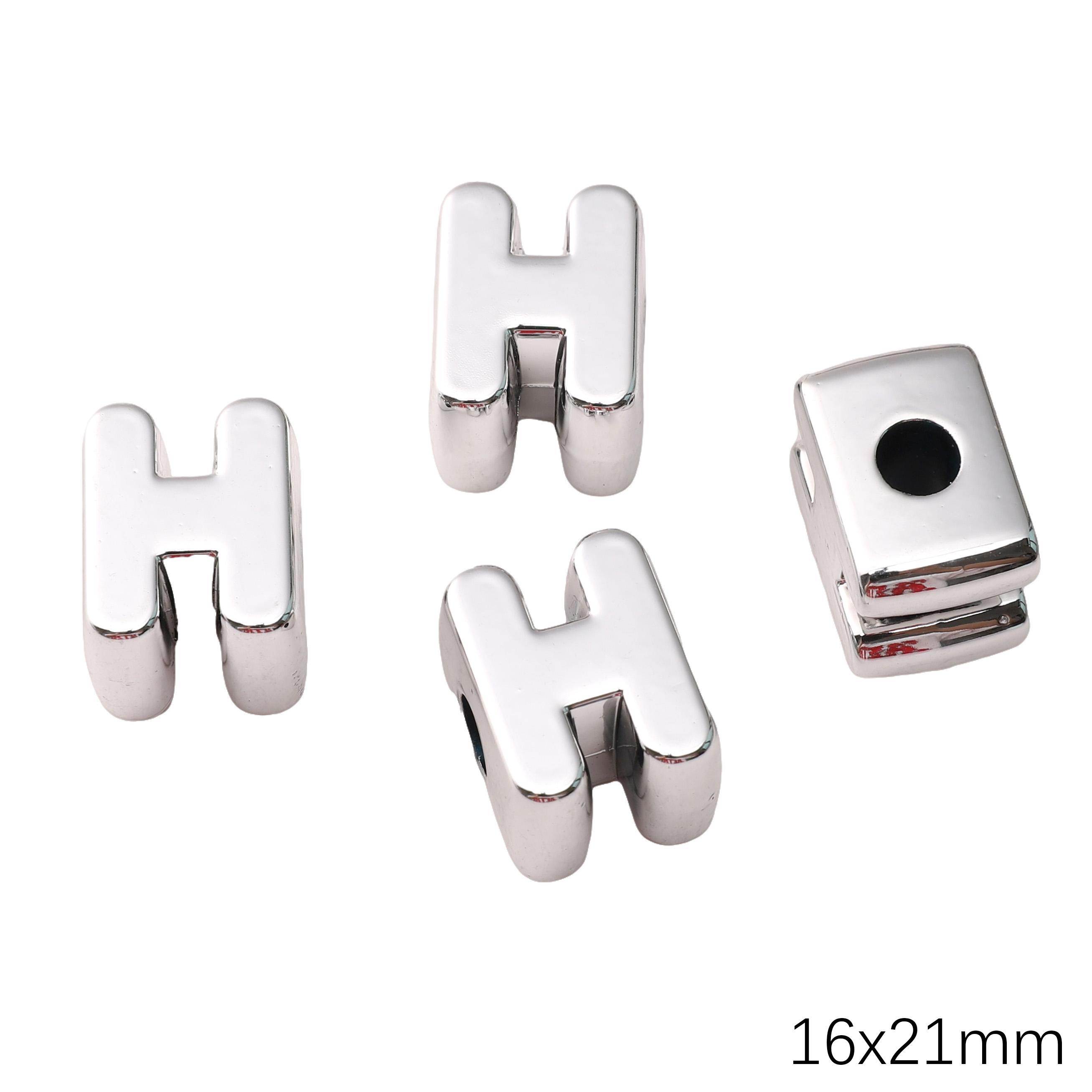 Акриловая УФ-покрытая серебром бусина-буква с большим отверстием для изготовления украшений, DIY-аксессуары H 16×21mm
Акриловая УФ-покрытая серебром бусина-буква с большим отверстием для изготовления украшений, DIY-аксессуары H 16×21mm