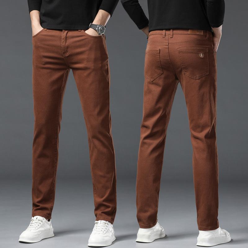 Летние стрейчевые джинсовые брюки для мужчин прямого кроя, узкого силуэта, универсальные повседневные брюки, новинка, длинные джинсовые брюки 36
Летние стрейчевые джинсовые брюки для мужчин прямого кроя, узкого силуэта, универсальные повседневные брюки, новинка, длинные джинсовые брюки 36