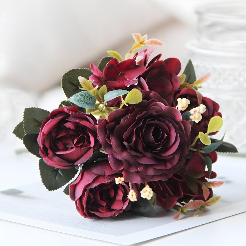 1 шт. Осінні штучні півонії Шовкові гортензії Троянди Вітальня Дім Ваза Сад Весілля Весільний букет своїми руками Прикраса для вечірки вина червоного кольору
1 шт. Осінні штучні півонії Шовкові гортензії Троянди Вітальня Дім Ваза Сад Весілля Весільний букет своїми руками Прикраса для вечірки вина червоного кольору