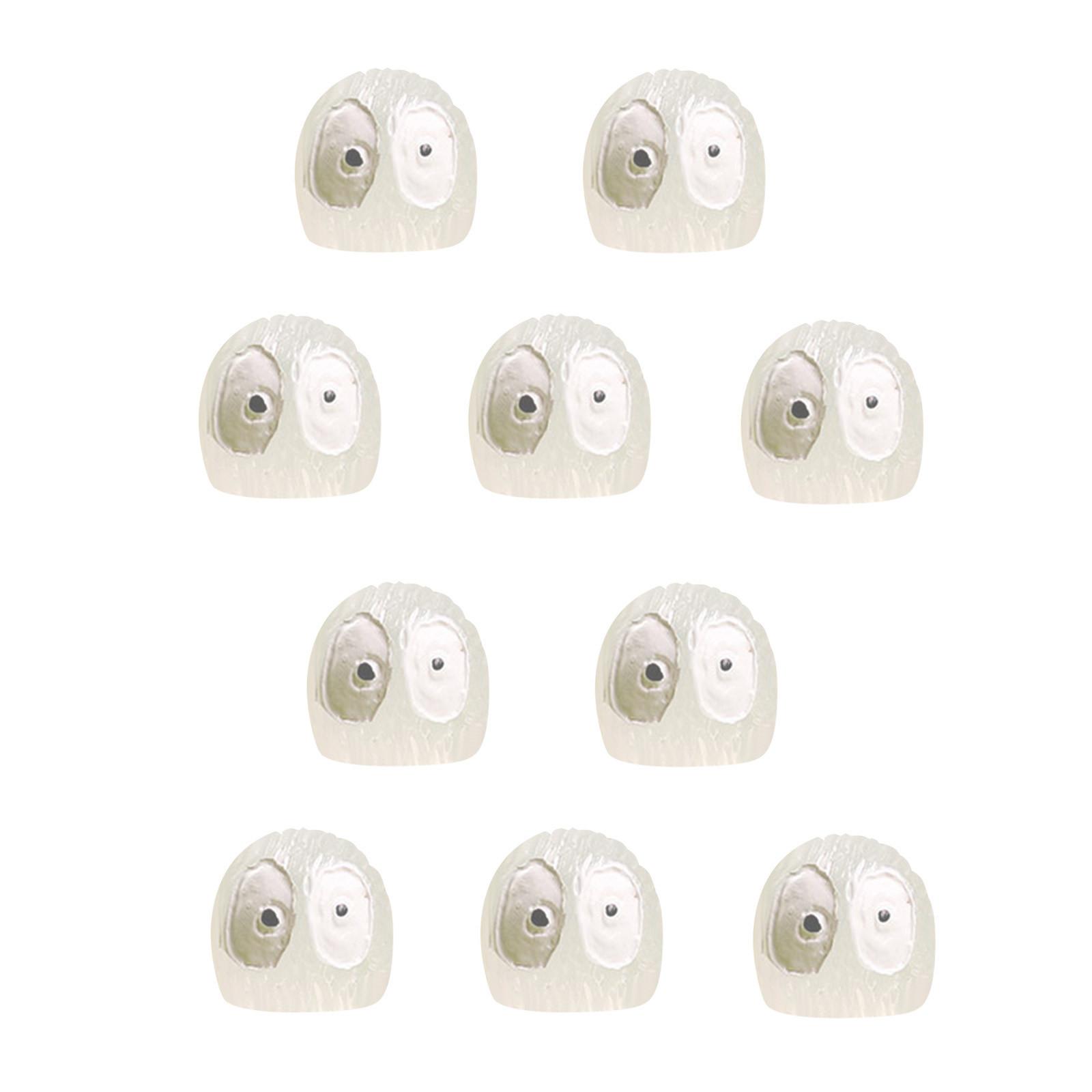 10 шт. светящиеся пылевые шарики эльфы статуэтки смоляные брикеты гномы горшечные украшения для Хэллоуина двор украшение патио One Size белый