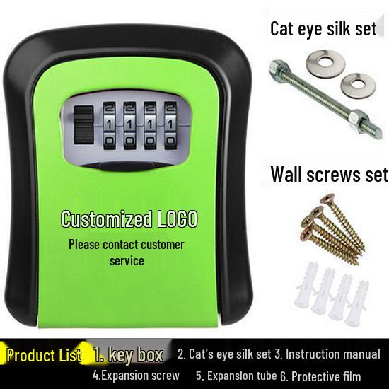 Wall-mounted Password Key Box with Peephole for Main Door Decoration зелений
Wall-mounted Password Key Box with Peephole for Main Door Decoration зелений