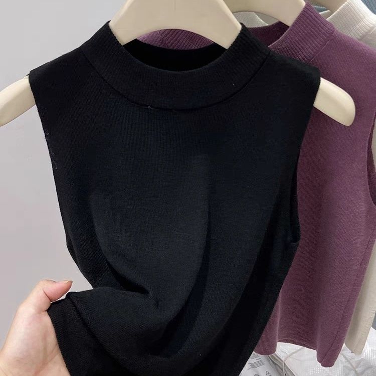 Versatile Sweater Knitted Slim Solid Color Base Layer Camisole Tank Top High Neck Short Outer Wear Sleeveless Top one size чорний
Versatile Sweater Knitted Slim Solid Color Base Layer Camisole Tank Top High Neck Short Outer Wear Sleeveless Top one size чорний