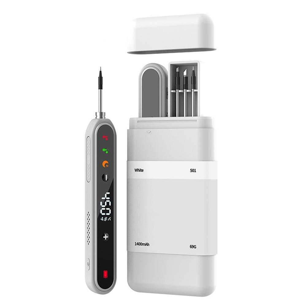 USB Rechargeable Portable Soldering Iron Kit With LCD Display & Adjustable Temp Wireless Soldering Iron Tool Kit білий
USB Rechargeable Portable Soldering Iron Kit With LCD Display & Adjustable Temp Wireless Soldering Iron Tool Kit білий