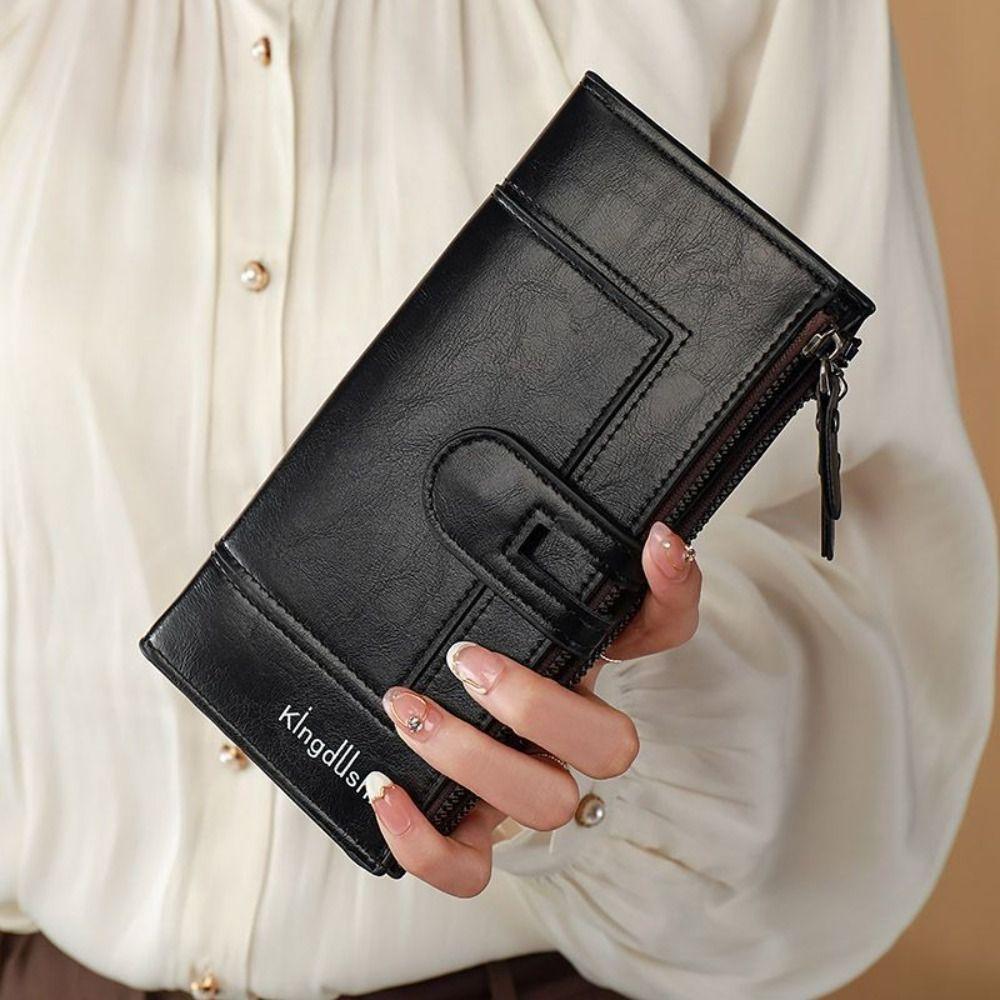 Solid Color Biofold Long Wallet Korean Style Clutch Bag Fashion Large Capacity Wallet Man Woman колір темно кави
Solid Color Biofold Long Wallet Korean Style Clutch Bag Fashion Large Capacity Wallet Man Woman колір темно кави