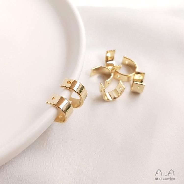 14K Light Gold C-Ring U-Shaped Bead-Wrapping DIY Jewelry Chain Connector 8mm Light Gold C-ring Pair (2 pieces)
14K Light Gold C-Ring U-Shaped Bead-Wrapping DIY Jewelry Chain Connector 8mm Light Gold C-ring Pair (2 pieces)