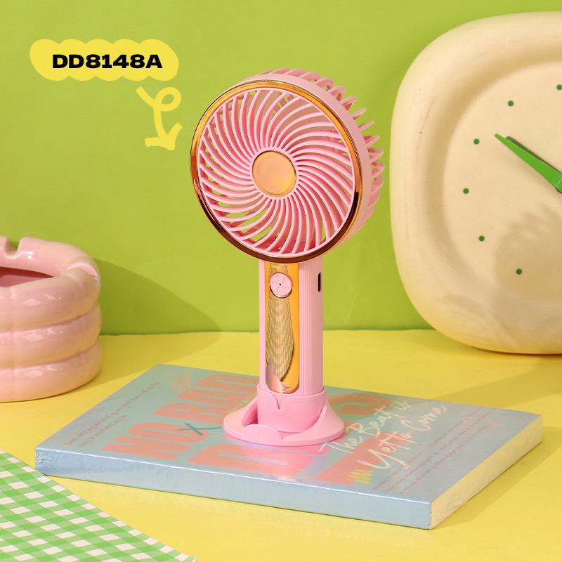 USB Rechargeable Handheld Fan with Colorful LED Lights and Phone Holder for Desk and Dorm Use Color
USB Rechargeable Handheld Fan with Colorful LED Lights and Phone Holder for Desk and Dorm Use Color