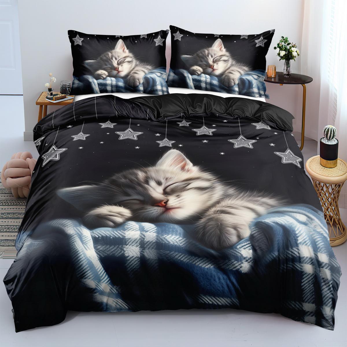 Серия Кошки Милое Животное 3D Цифровая Печать Пододеяльник Трехпредметное Постельное Белье AU Double 180*210
Серия Кошки Милое Животное 3D Цифровая Печать Пододеяльник Трехпредметное Постельное Белье AU Double 180*210
