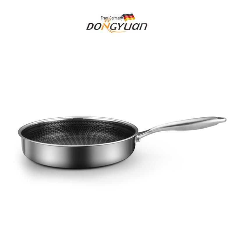 Deepened Stainless Steel Double-Handle Non-Stick Frying Pan for Induction & Gas Cookers, Perfect for Roti & Baking
Deepened Stainless Steel Double-Handle Non-Stick Frying Pan for Induction & Gas Cookers, Perfect for Roti & Baking