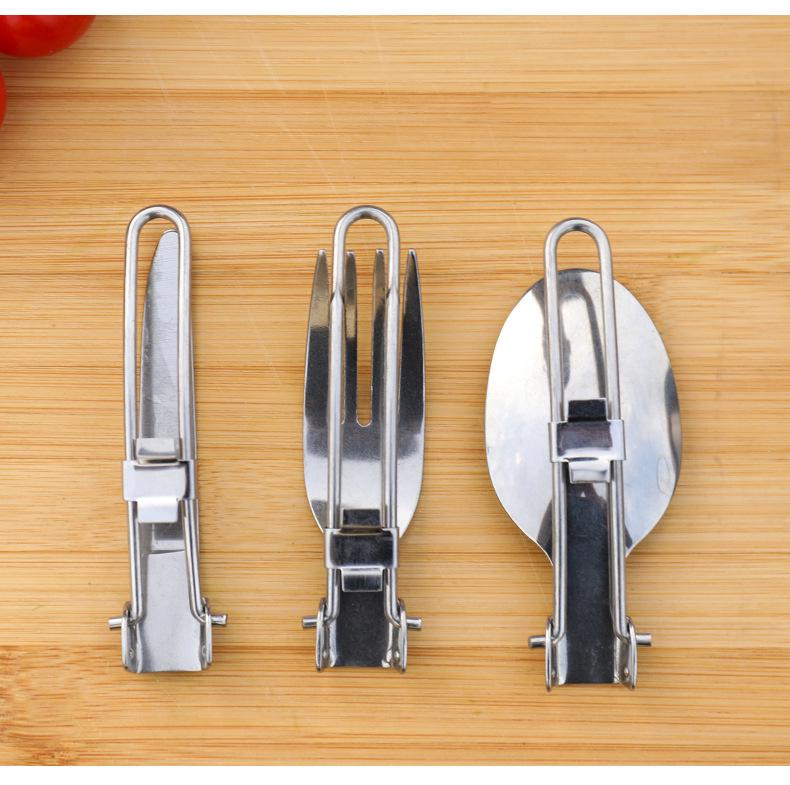 Многофункциональный инструмент для использования вне помещений: Складной набор нож, вилка, ложка - Нержавеющая сталь, Портативный для кемпинга и пикника
Многофункциональный инструмент для использования вне помещений: Складной набор нож, вилка, ложка - Нержавеющая сталь, Портативный для кемпинга и пикника