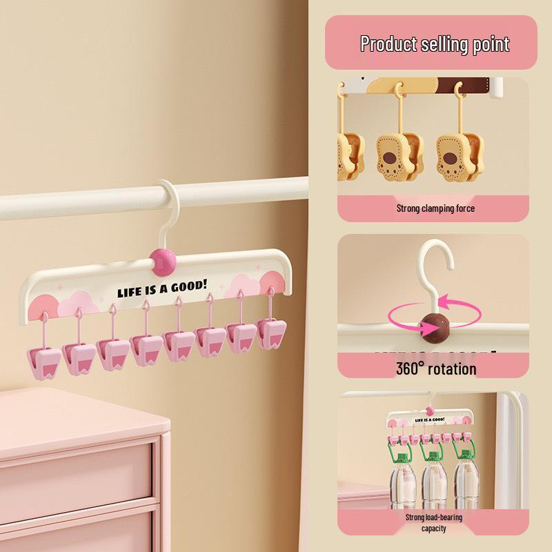Cartoon Bear Sock Clips Multi-Functional Clothes Hanger & Drying Rack
Cartoon Bear Sock Clips Multi-Functional Clothes Hanger & Drying Rack