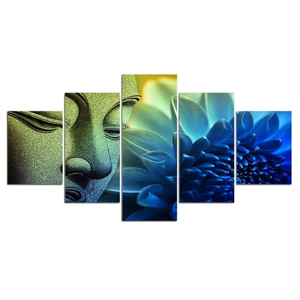 5Pcs Buddha Lotus Blue Flower Decor Pictures Canvas HD Print 5 Panel Abstract 5 Pieces Wall Room Decor Modern Poster
5Pcs Buddha Lotus Blue Flower Decor Pictures Canvas HD Print 5 Panel Abstract 5 Pieces Wall Room Decor Modern Poster