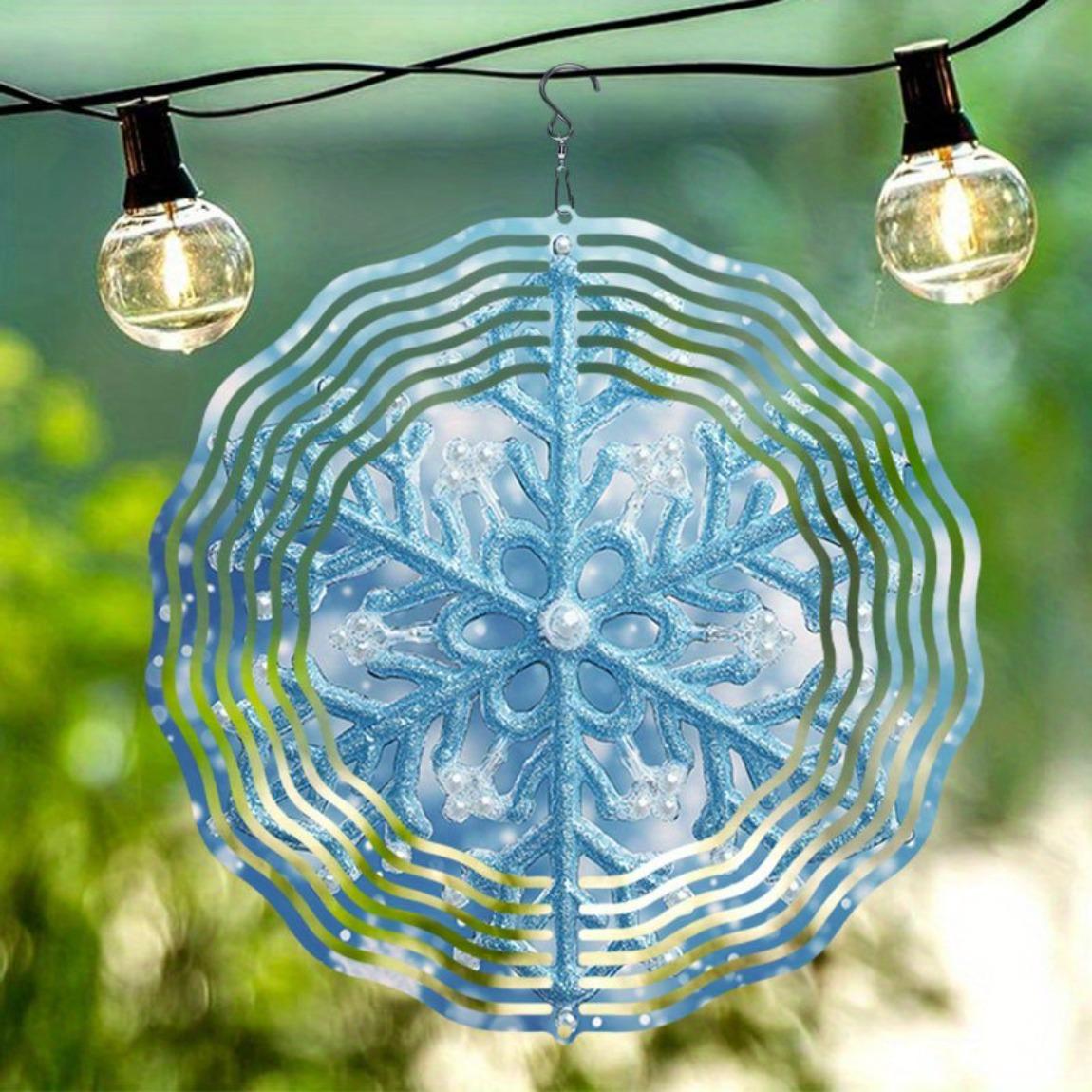 Snowflake Wind Chime Outdoor Decor Durable Metal Hanging Ornament for Patio Balcony Garden Christmas Halloween Thanksgiving Blue White Design
Snowflake Wind Chime Outdoor Decor Durable Metal Hanging Ornament for Patio Balcony Garden Christmas Halloween Thanksgiving Blue White Design
