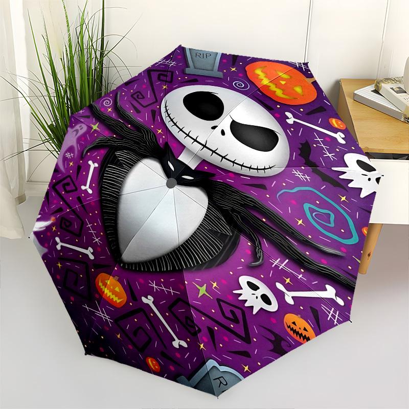 Halloween, Jack Skellington Themed Automatic Opening and Closing Umbrella, Brightly Colored 8-rib Portable Umbrella, Suitable for Men and Women
Halloween, Jack Skellington Themed Automatic Opening and Closing Umbrella, Brightly Colored 8-rib Portable Umbrella, Suitable for Men and Women