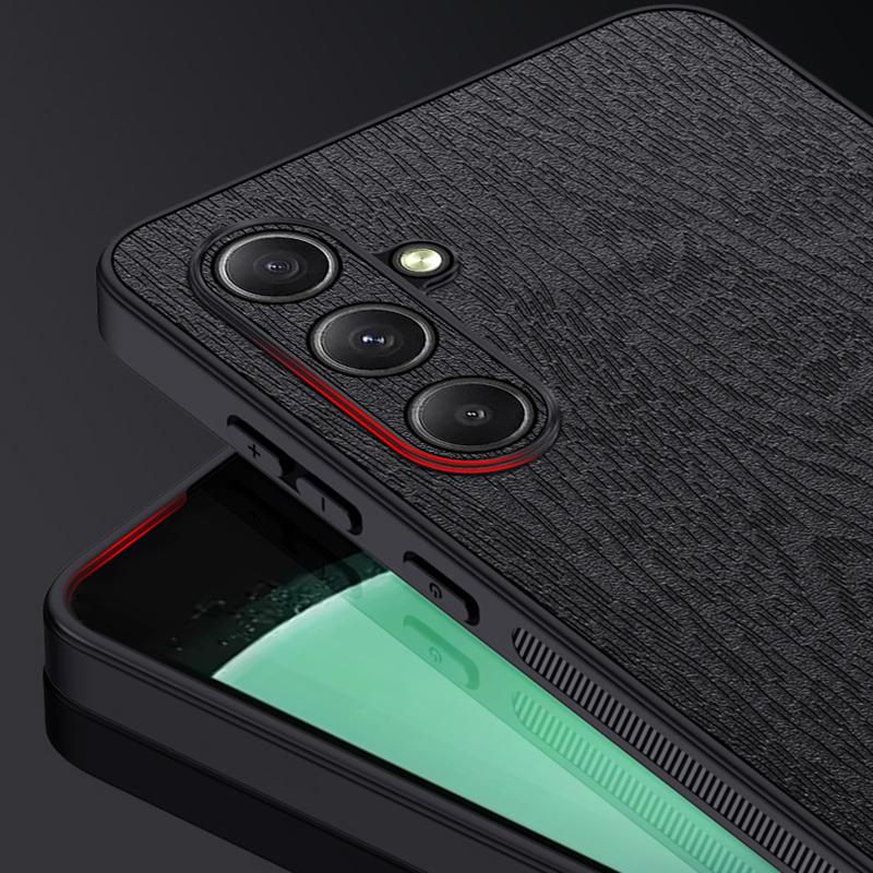 For Samsung Galaxy S24 FE Case Wood Grain PU Leather Coated PC+TPU Phone Cover Blue
For Samsung Galaxy S24 FE Case Wood Grain PU Leather Coated PC+TPU Phone Cover Blue