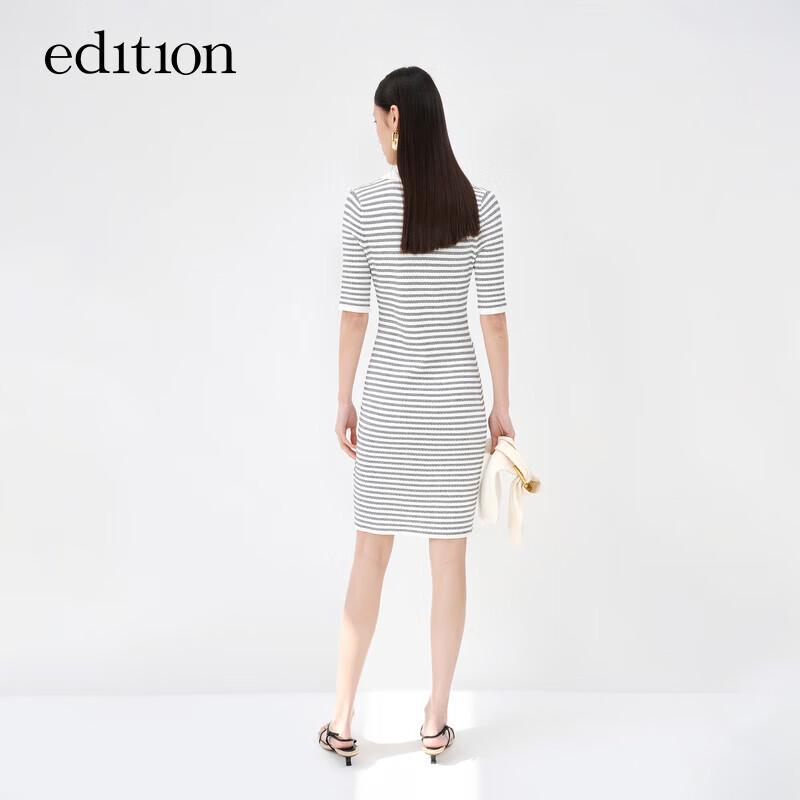Elegant Retro Striped Knit V-Neck Dress S
Elegant Retro Striped Knit V-Neck Dress S