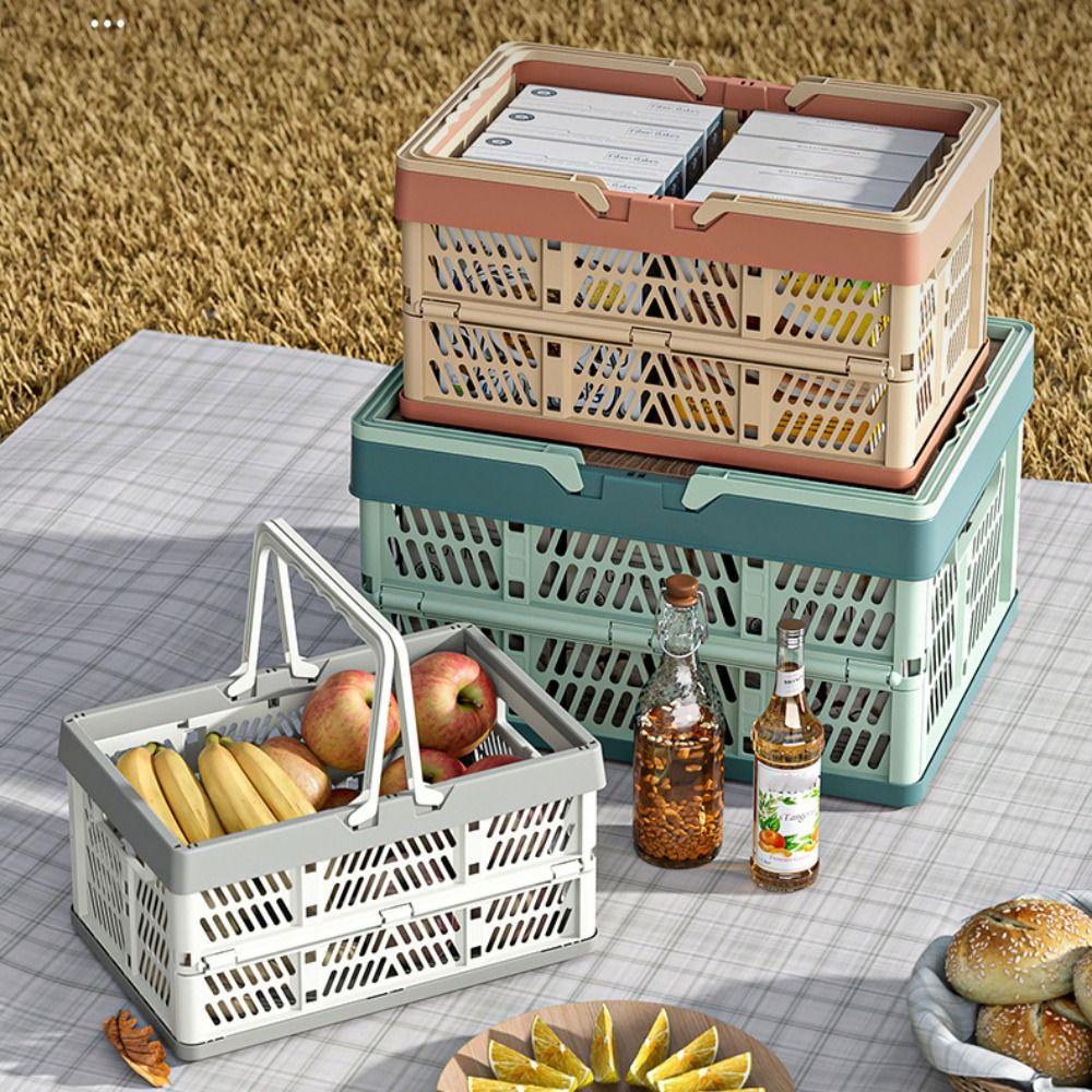 Plastic Outdoor Picnic Basket Large Capacity Foldable Storage Box For Kitchen and Camping White - S
Plastic Outdoor Picnic Basket Large Capacity Foldable Storage Box For Kitchen and Camping White - S