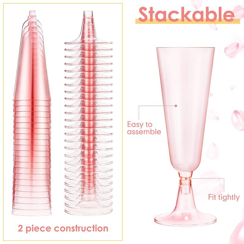 10Pcs Pink Champagne Cup Disposable Plastic Flutes Cups Wedding Birthday Party Supplies Bar Drink Red Wine Ice Cream Cup onesize
10Pcs Pink Champagne Cup Disposable Plastic Flutes Cups Wedding Birthday Party Supplies Bar Drink Red Wine Ice Cream Cup onesize