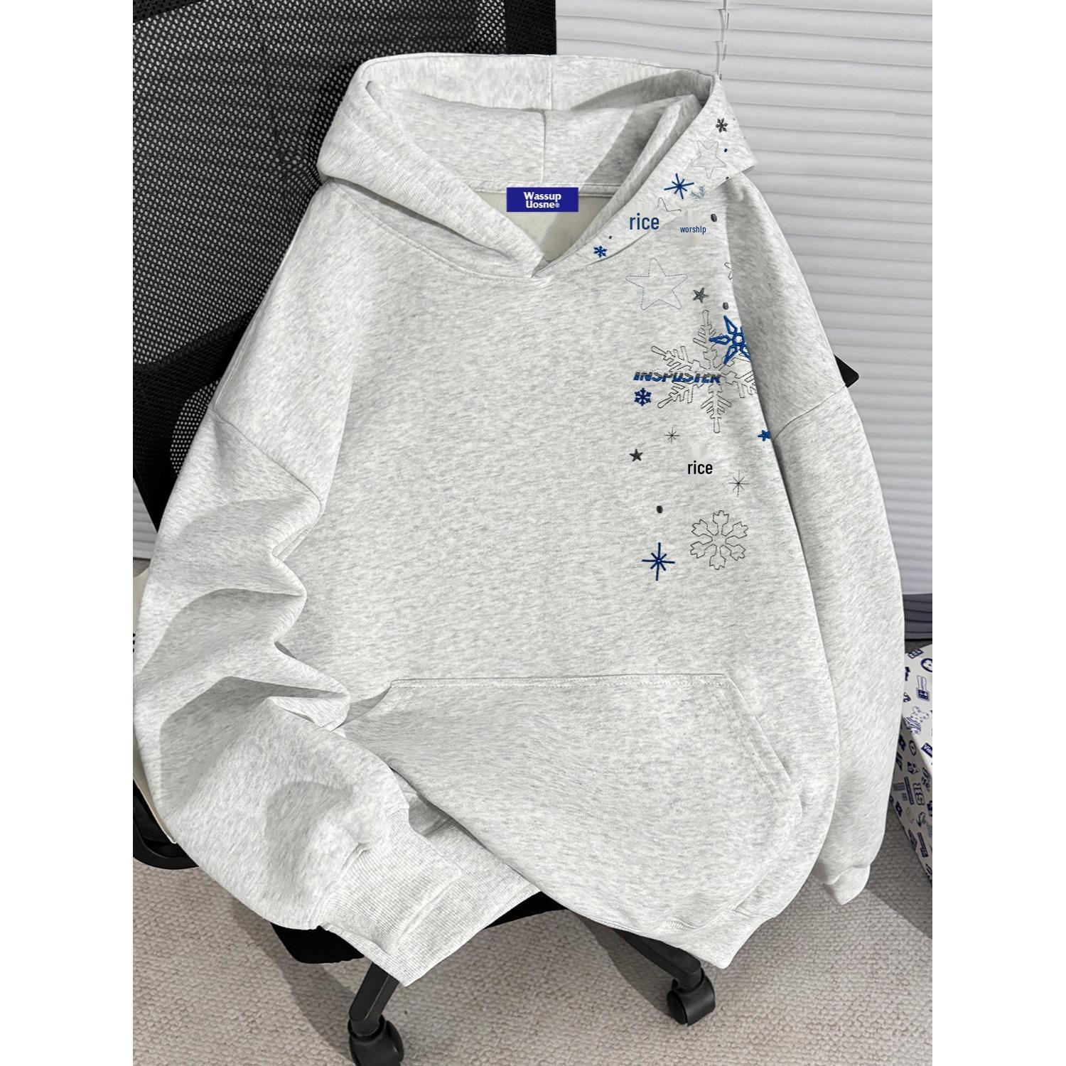 American Casual Autumn/Winter Loose Hooded Sweatshirt - Versatile Outerwear for Couples 3XL білий/сірий колір
American Casual Autumn/Winter Loose Hooded Sweatshirt - Versatile Outerwear for Couples 3XL білий/сірий колір