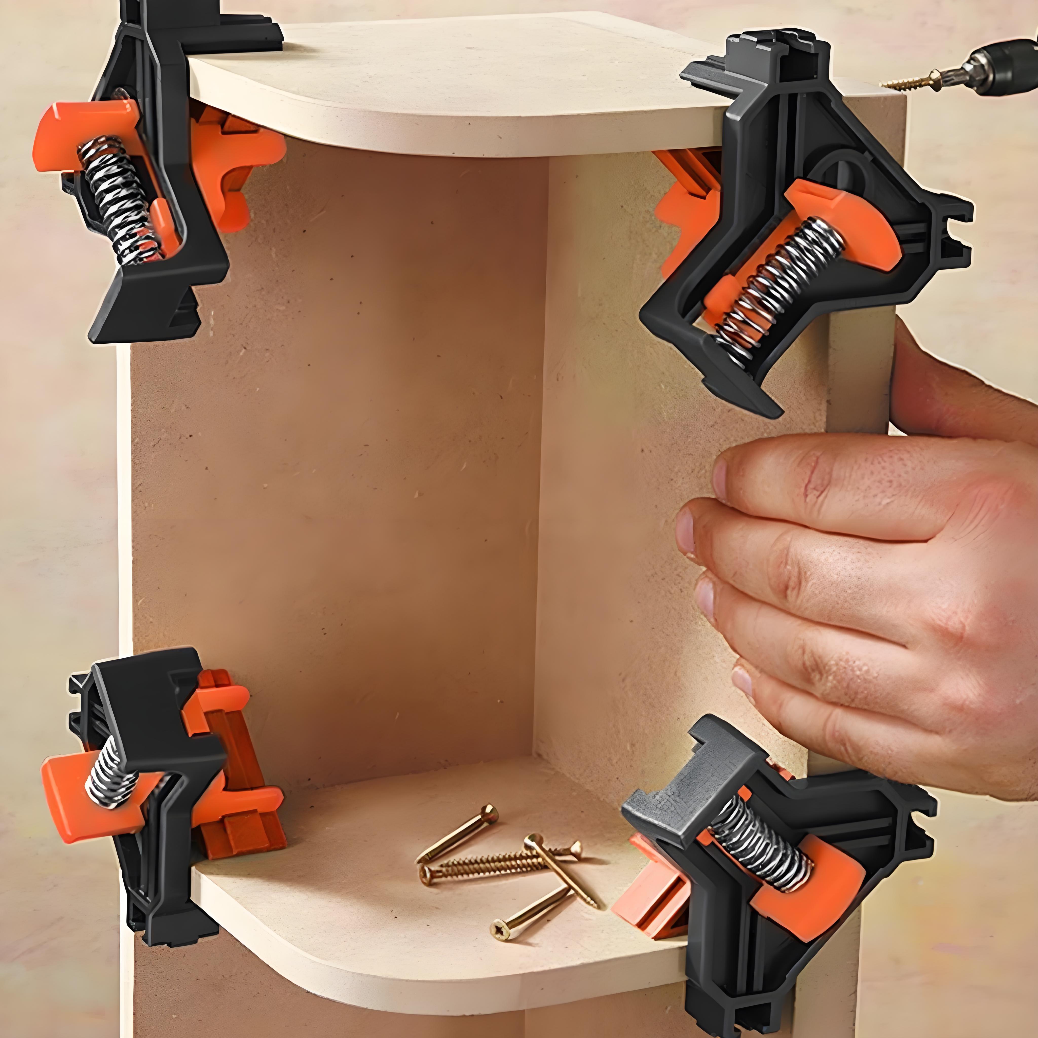 4-Pack 90-Degree Corner Clamps | Quick-Release & Non-Marring Jaws | Professional Woodworking Tools for Picture Frames & Furnitur United States
4-Pack 90-Degree Corner Clamps | Quick-Release & Non-Marring Jaws | Professional Woodworking Tools for Picture Frames & Furnitur United States