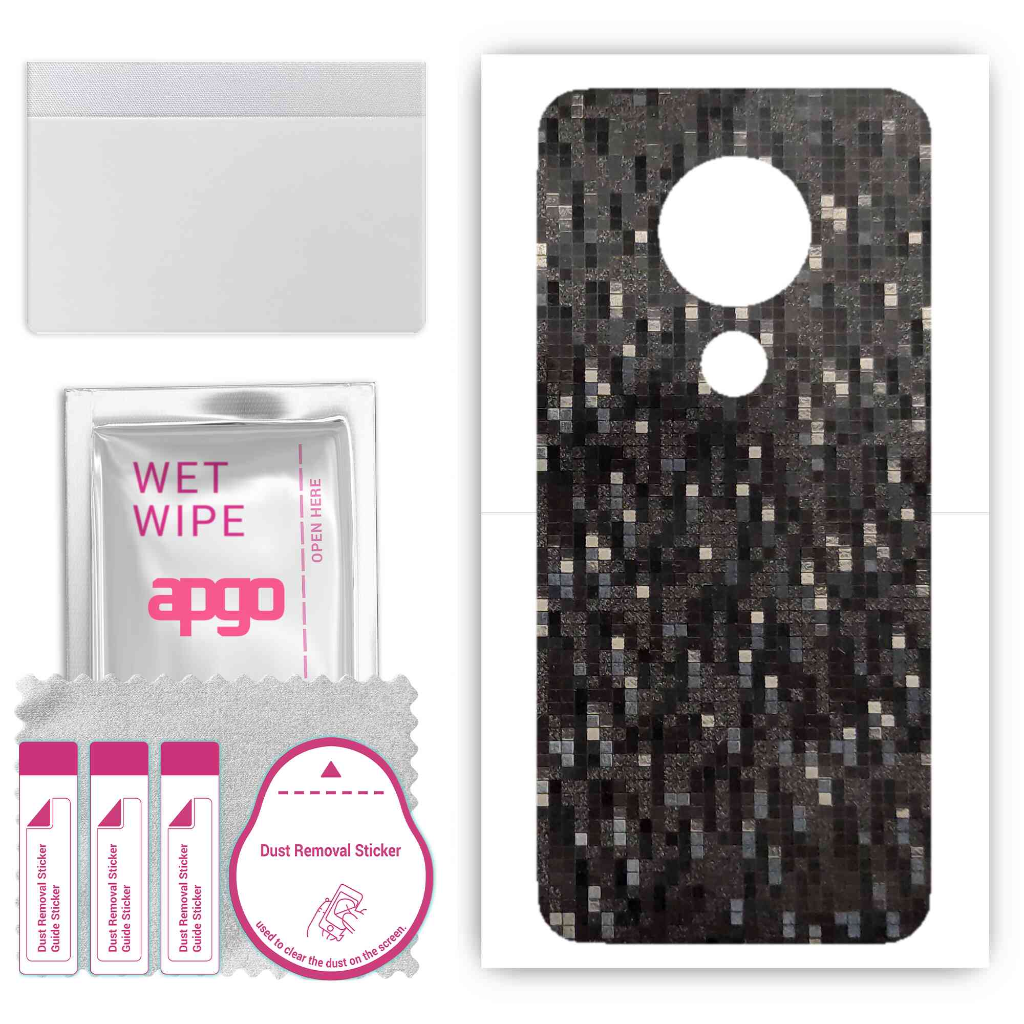 Apgo Protective Skin Sticker for the back compatible with Nokia 7.2, Wrap Film, Foil, Vinyl - Pattern Carbon Black Pixel
Apgo Protective Skin Sticker for the back compatible with Nokia 7.2, Wrap Film, Foil, Vinyl - Pattern Carbon Black Pixel